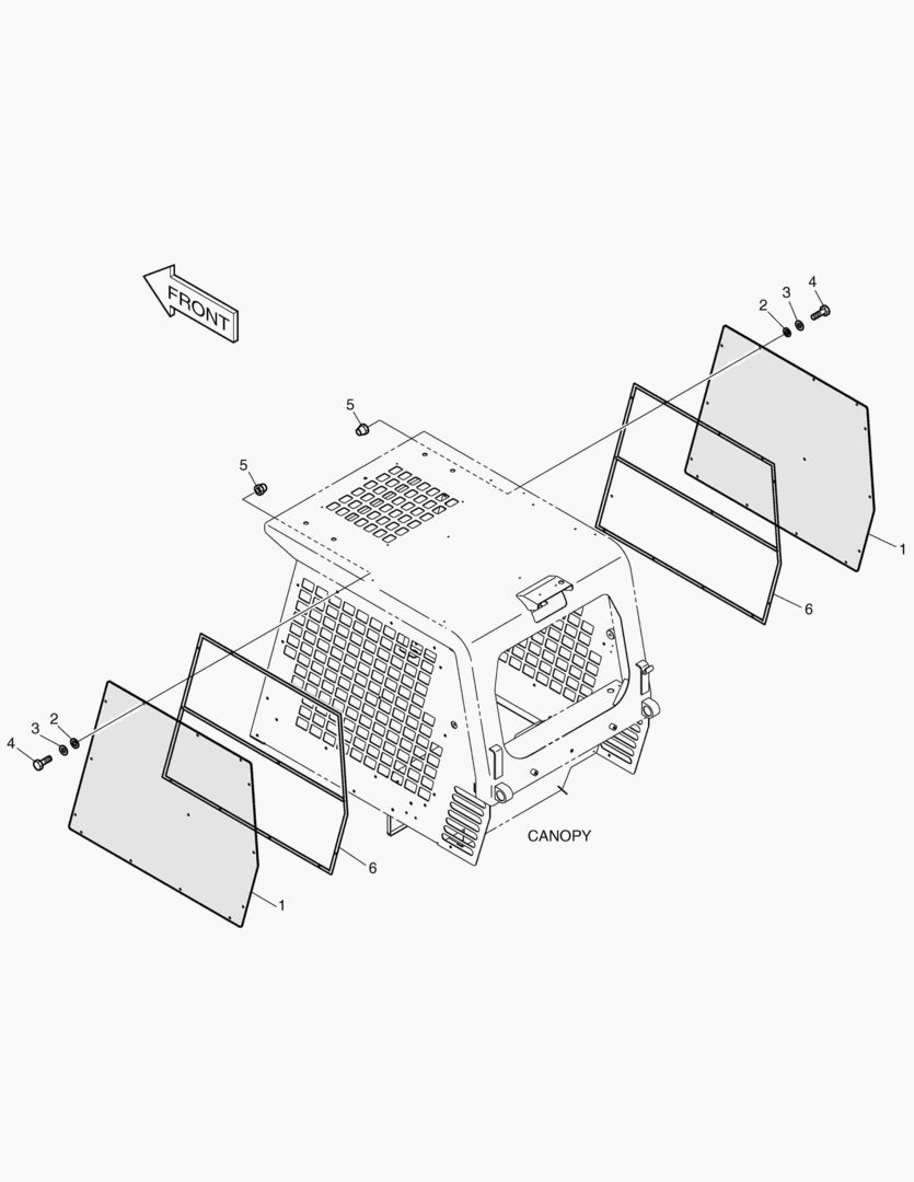 Спецтехника ПАНЕЛЬ НА КРЫШЕ НАД СИДЕНЬЕМ ВОДИТЕЛЯ от Globus Machinery