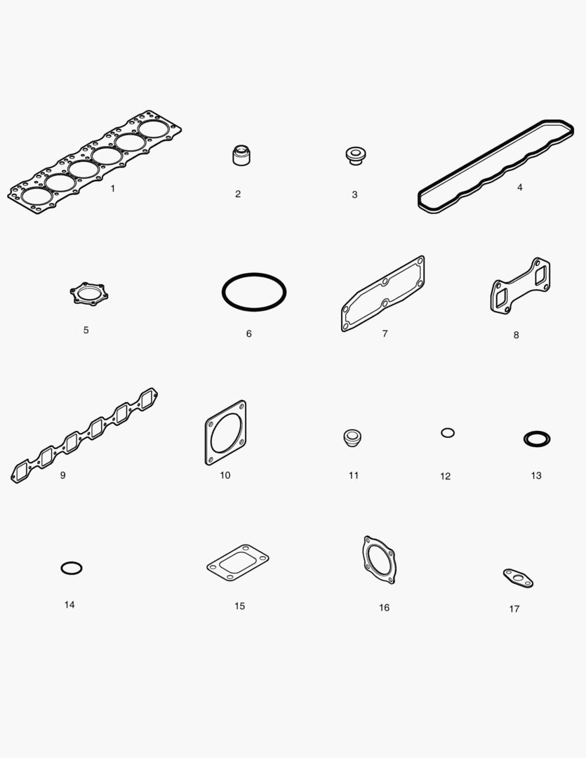 КОМПЛЕКТ ПРОКЛАДОК ДЛЯ КАПИТАЛЬНОГО РЕМОНТА-ВЕРХНИЙ