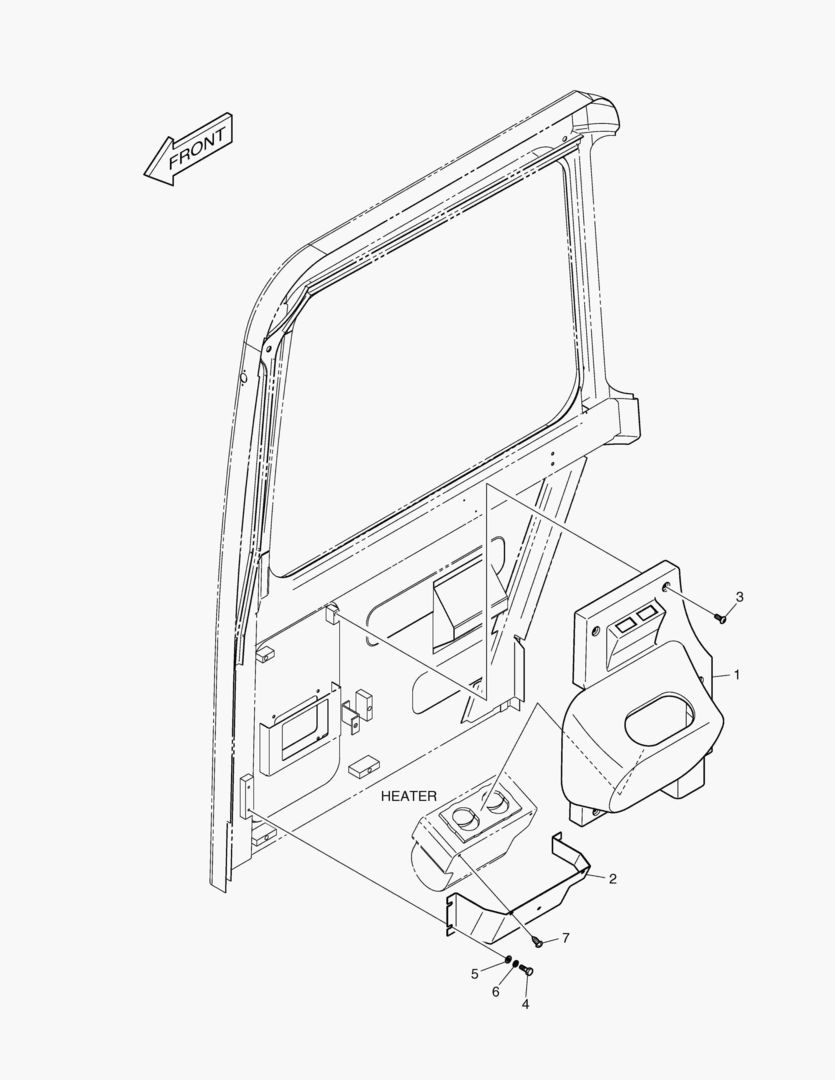 Схема КРЫШКА ОБОГРЕВАТЕЛЯ В СБОРЕ - КАБИНА