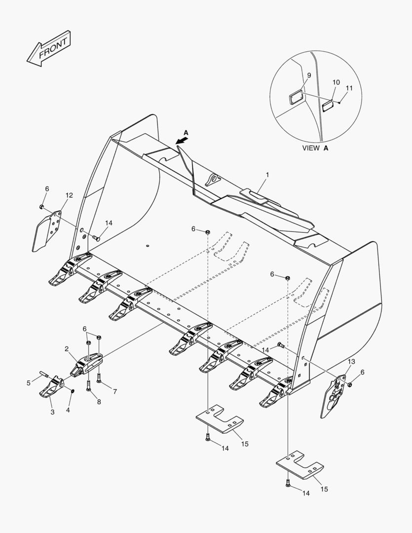 5580 BUCKET - 4.0гЋҐ TOOTH 3270mm(MH)