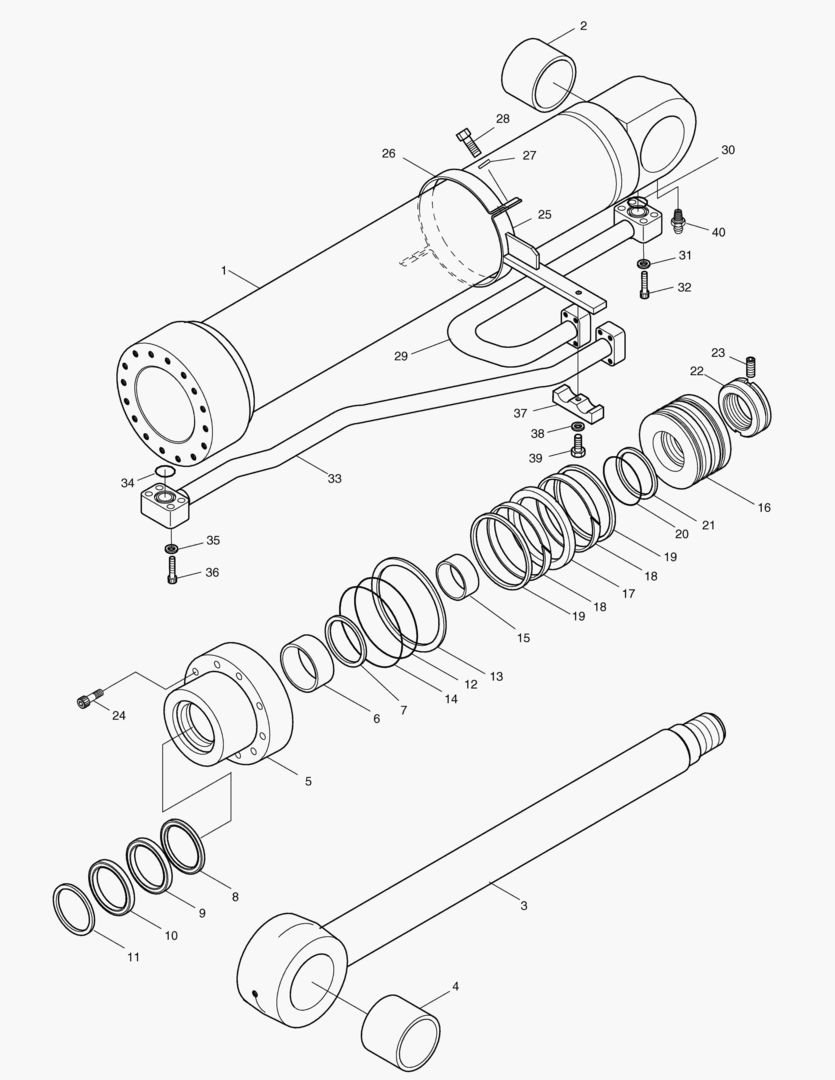 ЦИЛИНДР СТРЕЛЫ-ПРАВОСТОРОННИЙ