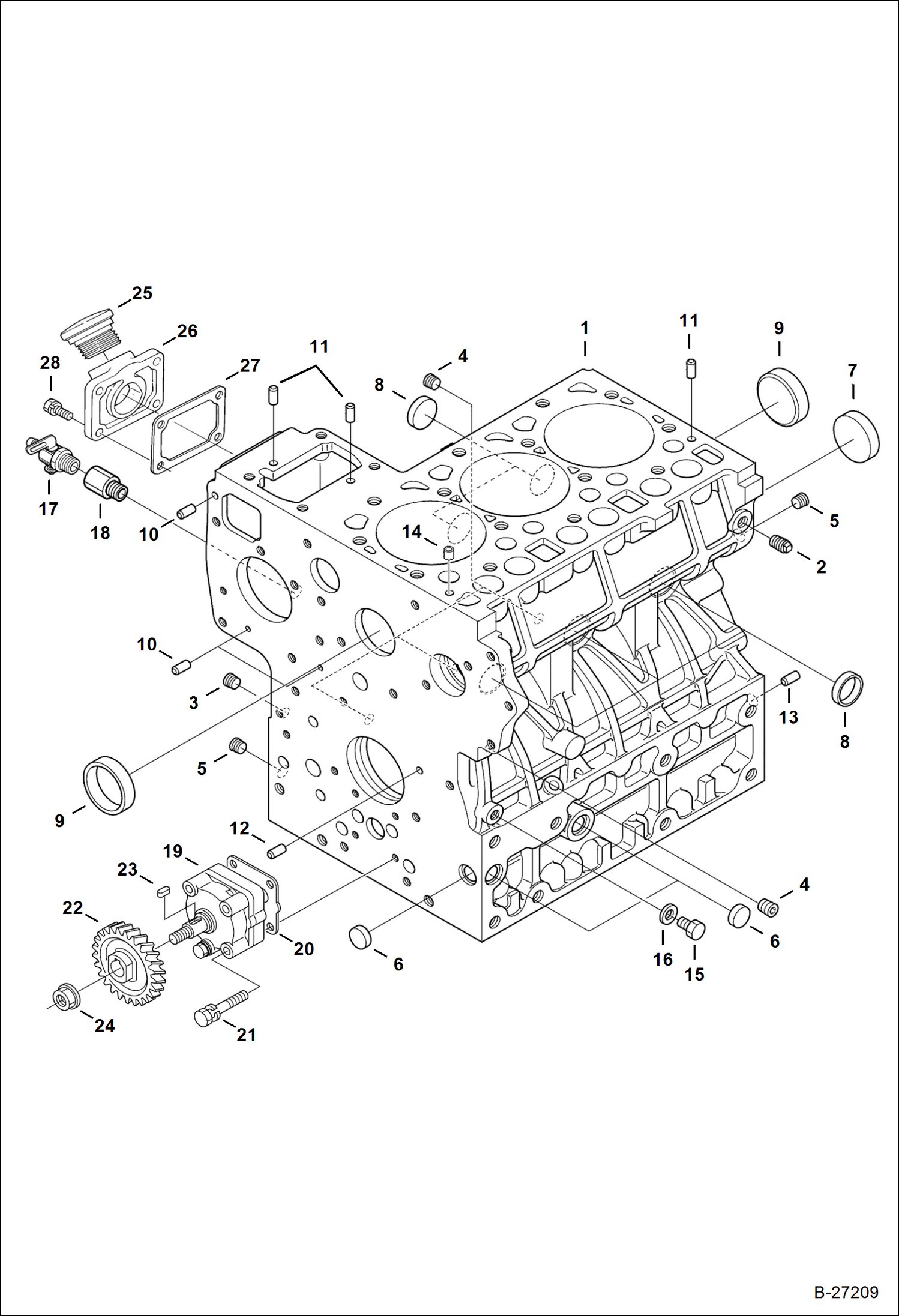 КРИВОШИПНАЯ КОРОБКА KUBOTA - D1703-M-E3B - ВРЕМЕННЫЙ TIER IV REPLACEMENT