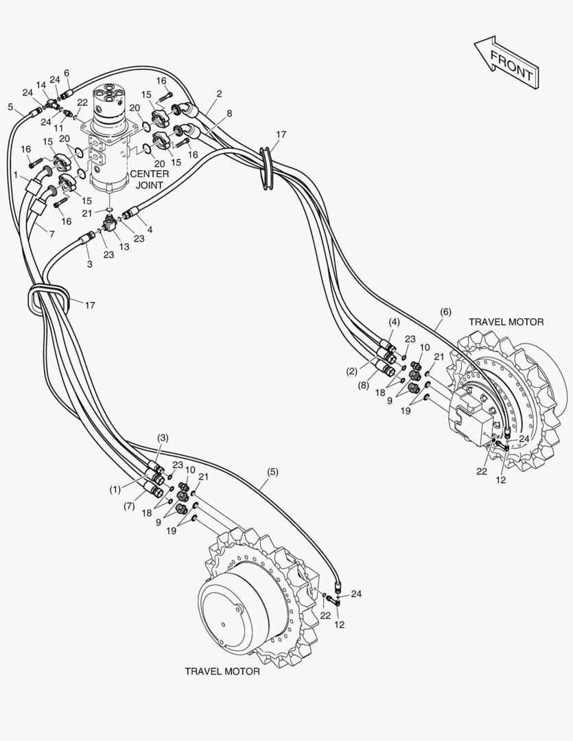 ТРУБОПРОВОД ХОДА - БУЛЬДОЗЕР