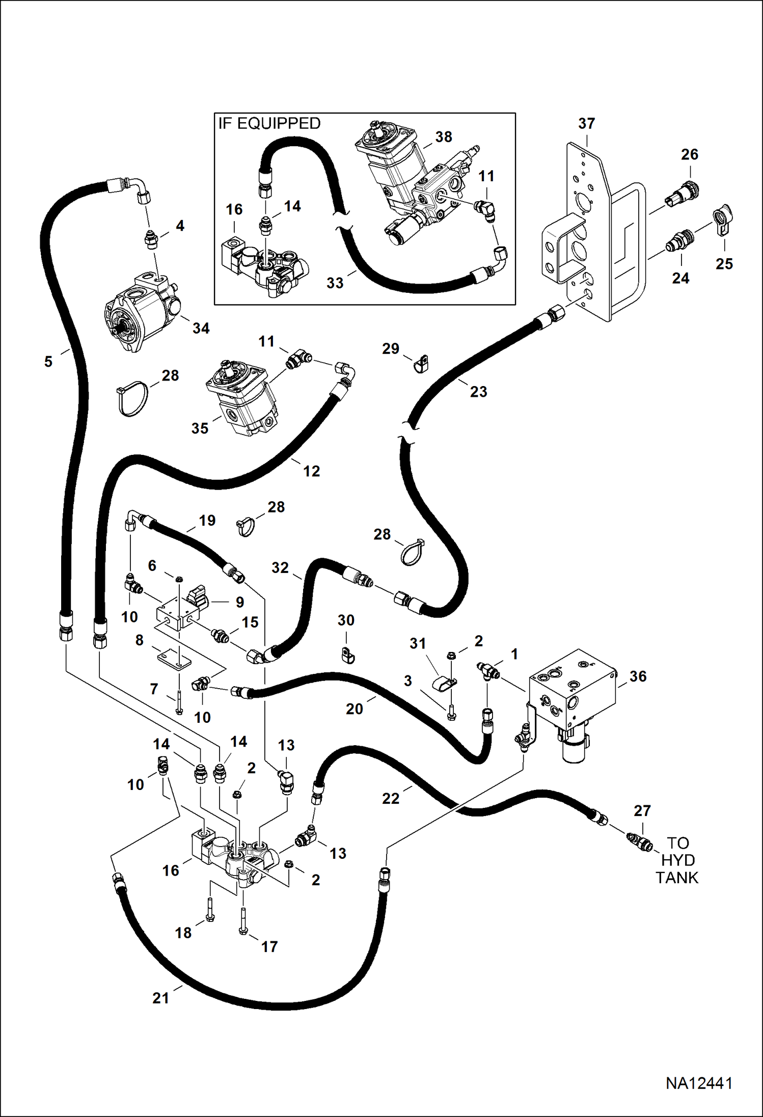 СХЕМА ГИДРАВЛИЧЕСКОЙ СИСТЕМЫ (ТОРМОЗА ПРИЦЕПА)