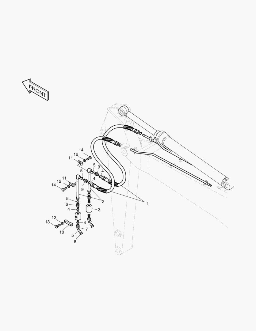 5320 ARM PIPING-ARM 2.1m(ONE & TWO WAY)