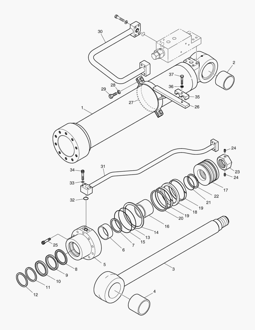 Спецтехника 4490 BOOM CYLINDER - L.H.(LOCK VALVE) [5001~5183] - главное фото