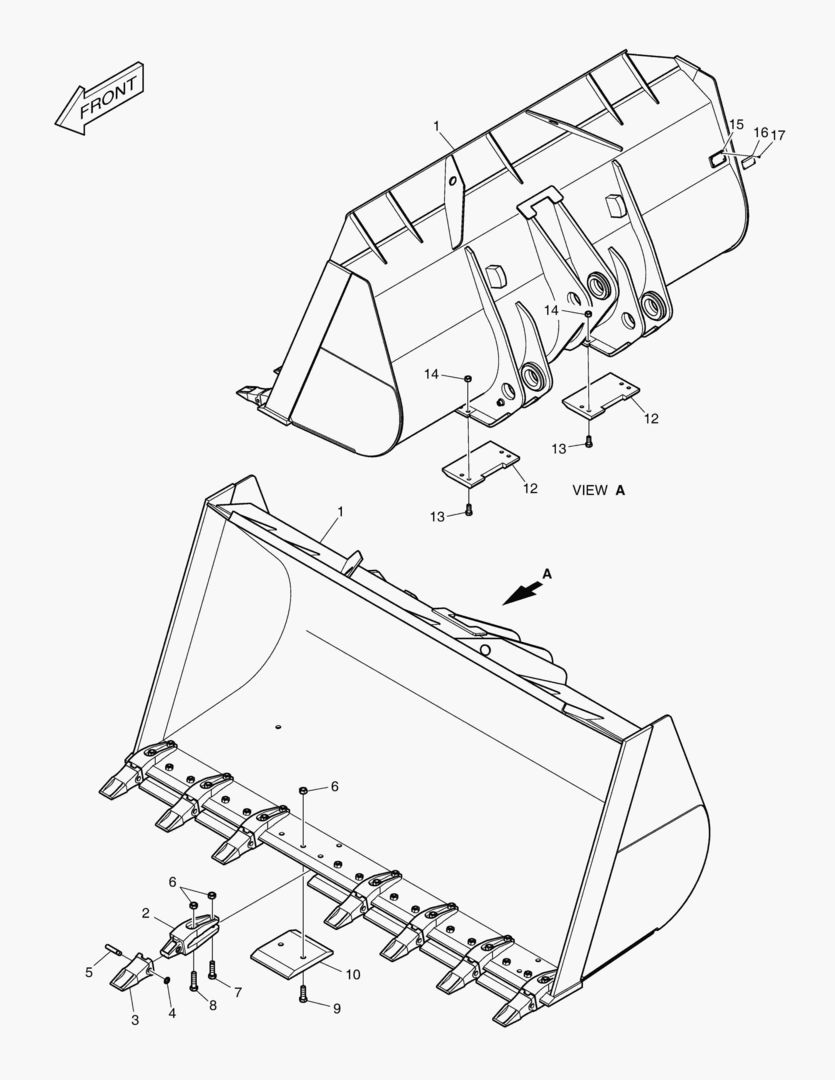5490 BUCKET - 5.2гЋҐ TOOTH(SEGMENT EDGE)
