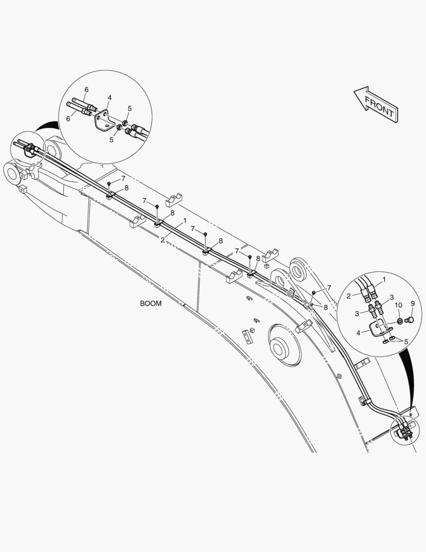 ГИДРОСИСТЕМА СТРЕЛЫ - БЫСТРОУСТАНАВЛИВАЕМЫЙ ФИКСАТОР(СТРЕЛА-4.0 м)