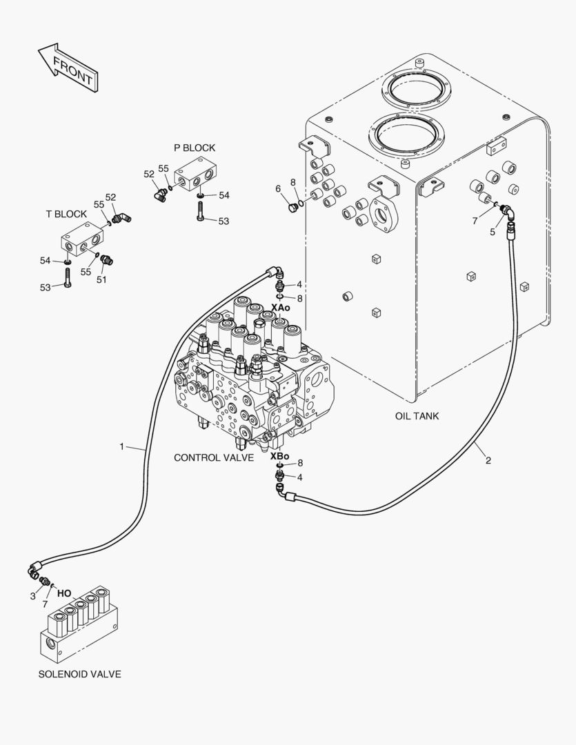 ТРУБОПРОВОД СЕРВОУПРАВЛЕНИЯ - ОДИН ПУТЬ