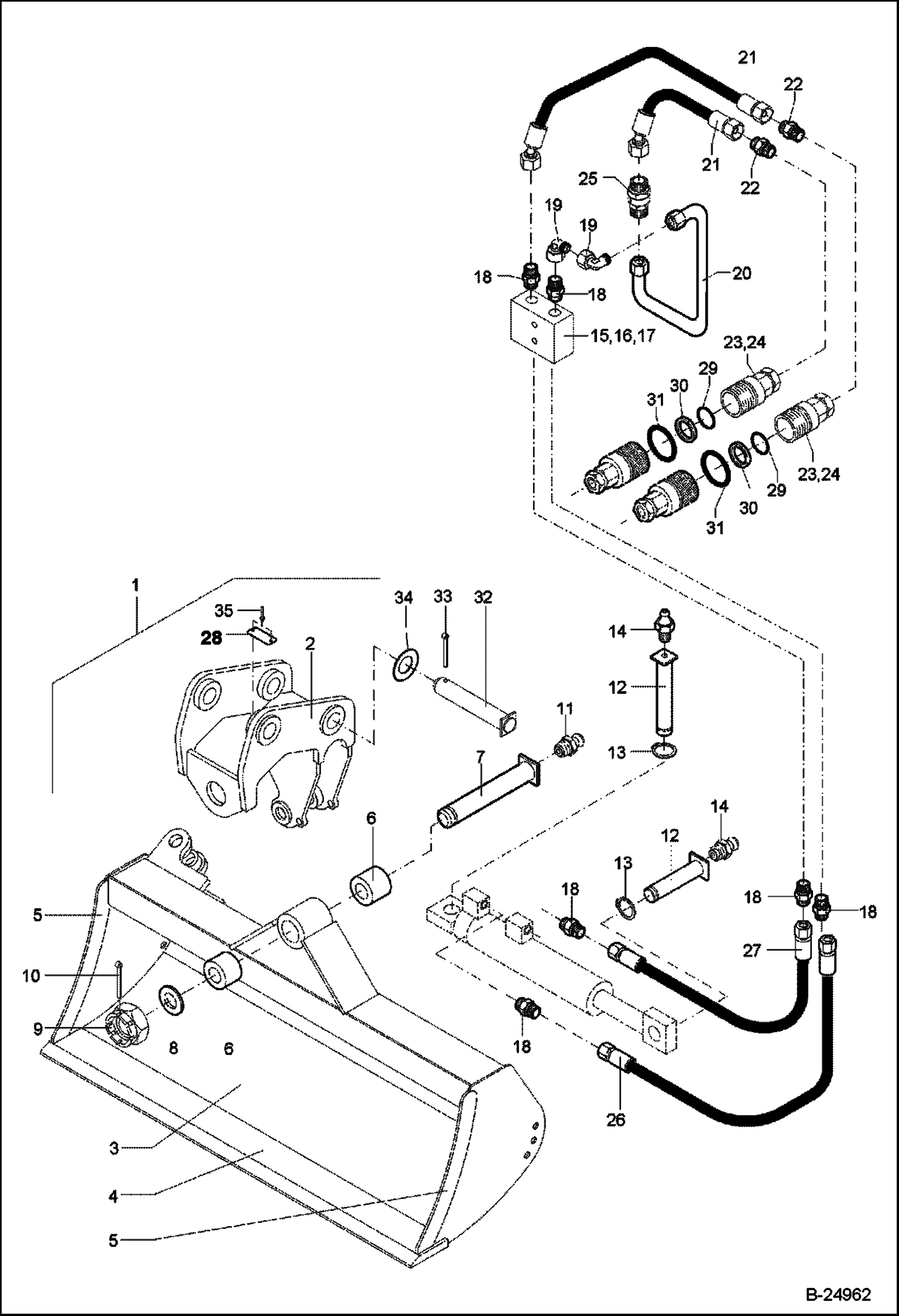 ПОВОРОТНЫЙ КОВШ (1500 ММ)(442)