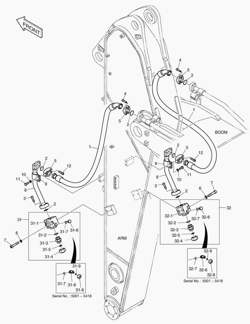 6630 ARM PIPING - ONE & TWO WAY(ARM 2.6m)