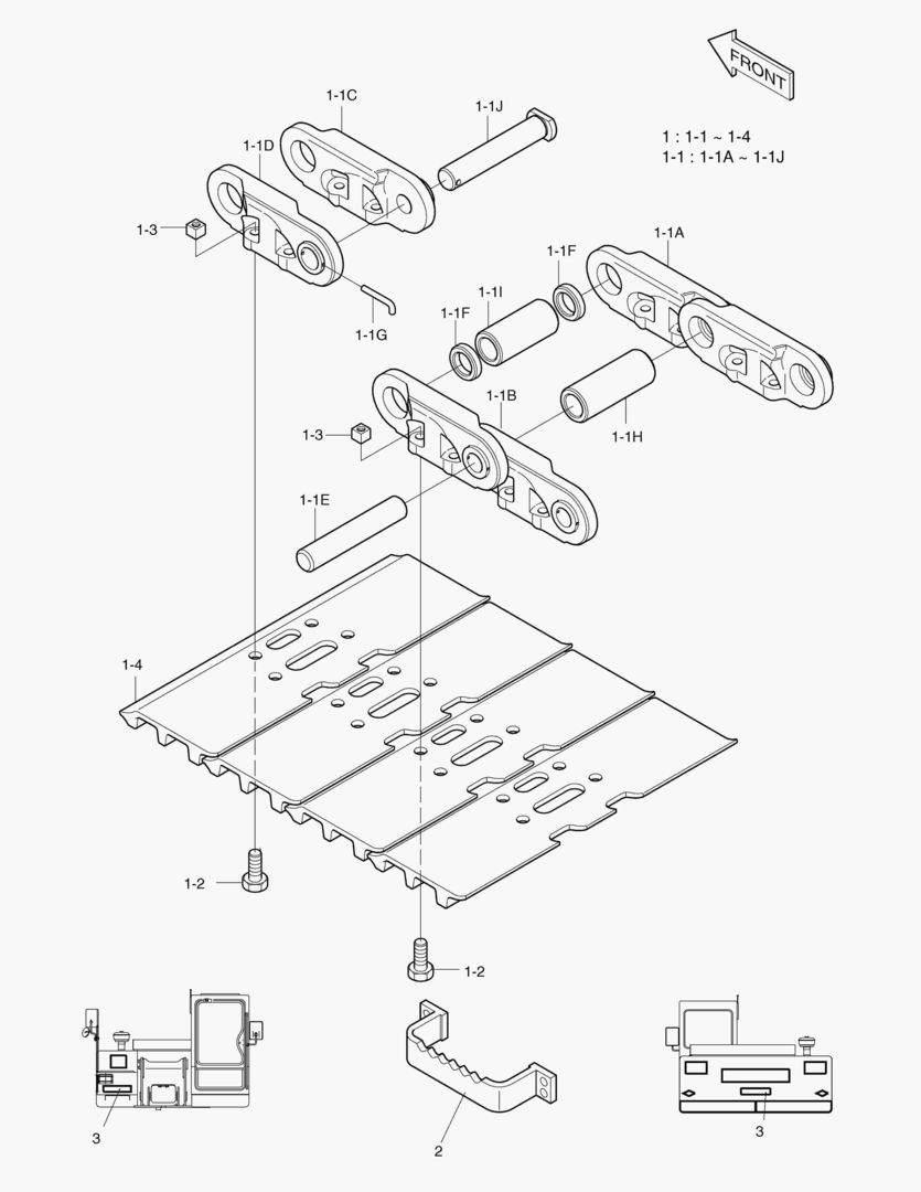 БАШМАК ГУСЕНИЦЫ В СБОРЕ-700G