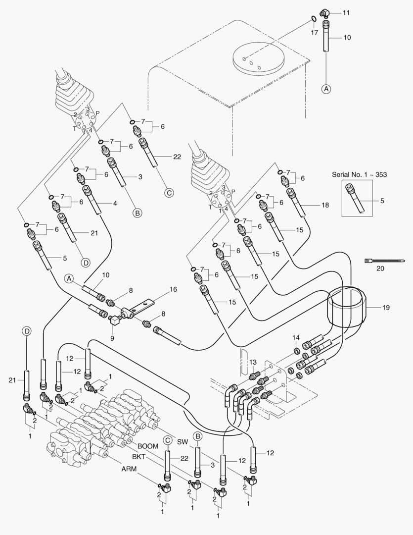 ТРУБОПРОВОД ГИДРАВЛИЧЕСКОЙ СИСТЕМЫ(5-1) ДЛЯ США