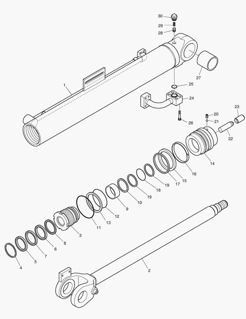 ЦИЛИНДР КОВША - ЛЕВОСТОРОННИЙ