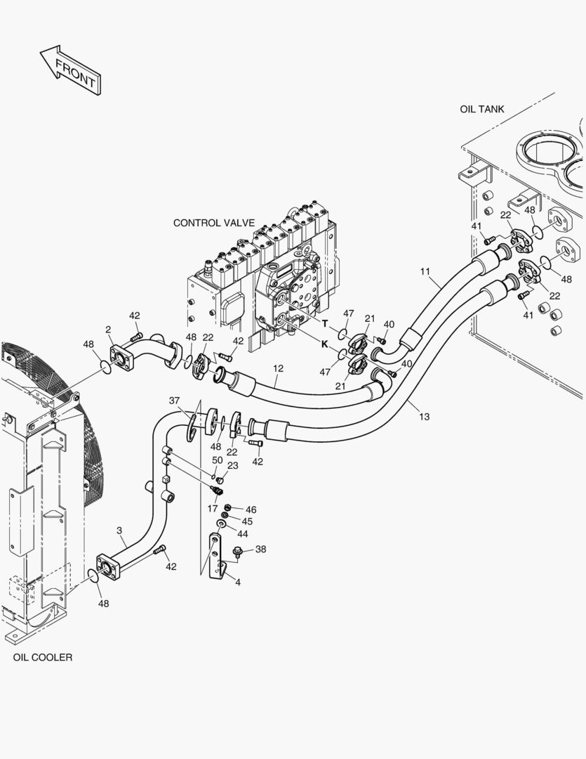 Схема ТУБОПРОВОД МАСЛЯНОГО РАДИАТОРА(2)
