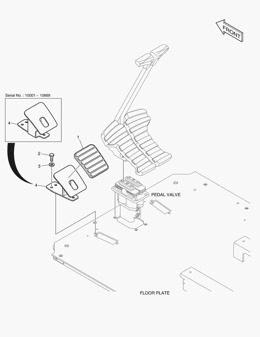 ПОДСТАВКА ДЛЯ НОГ - ЛЕВОСТОРОННИЙ(СИСТЕМА ЗАЩИТЫ ПРИ ОПРОКИДЫВАНИИ)