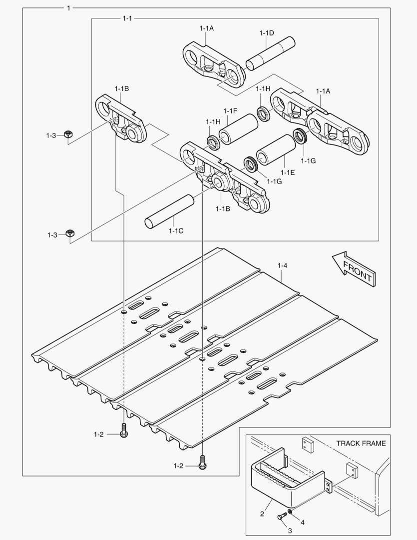 7440 TRACK SHOE ASS`Y - 900G(DX160LC-3)