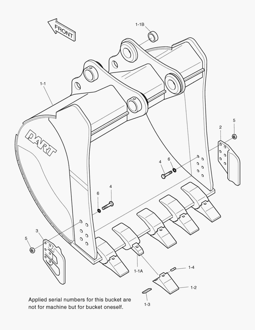 5530 BUCKET-1.82гЋҐ(54`)-VERTICAL PIN
