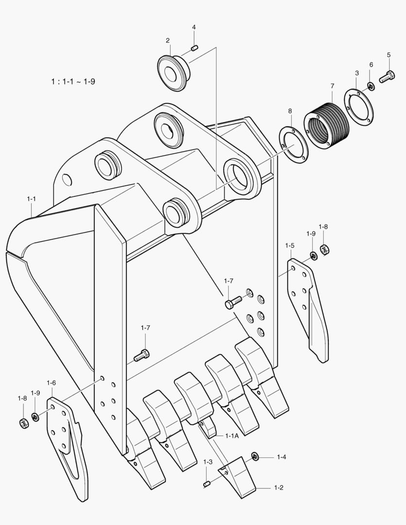 5430 BUCKET-0.8MВіHD TYPE