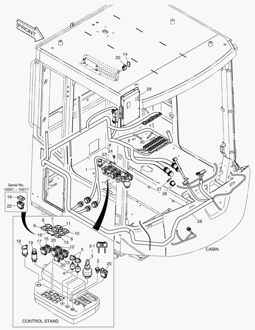 ЭЛЕКТРИЧЕСКИЕ ЗАПЧАСТИ - КАБИНА(ЭЛЕКТРИКА 2SP)