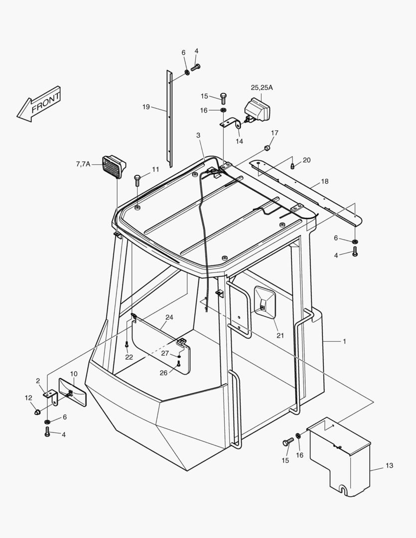 КАБИНА В СБОРЕ-ОТКРЫТАЯ КАБИНА