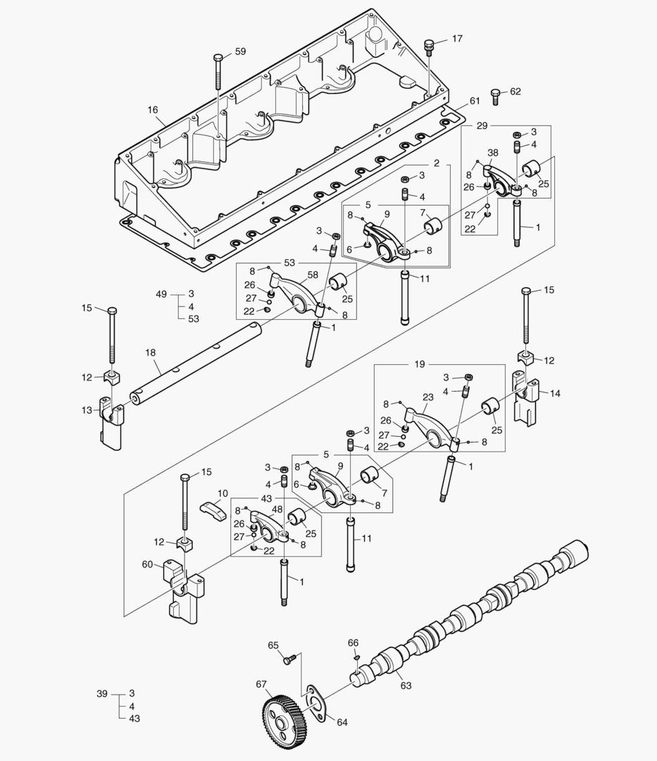 018A ROCKER ARM & CAM SHAFT(T-2)