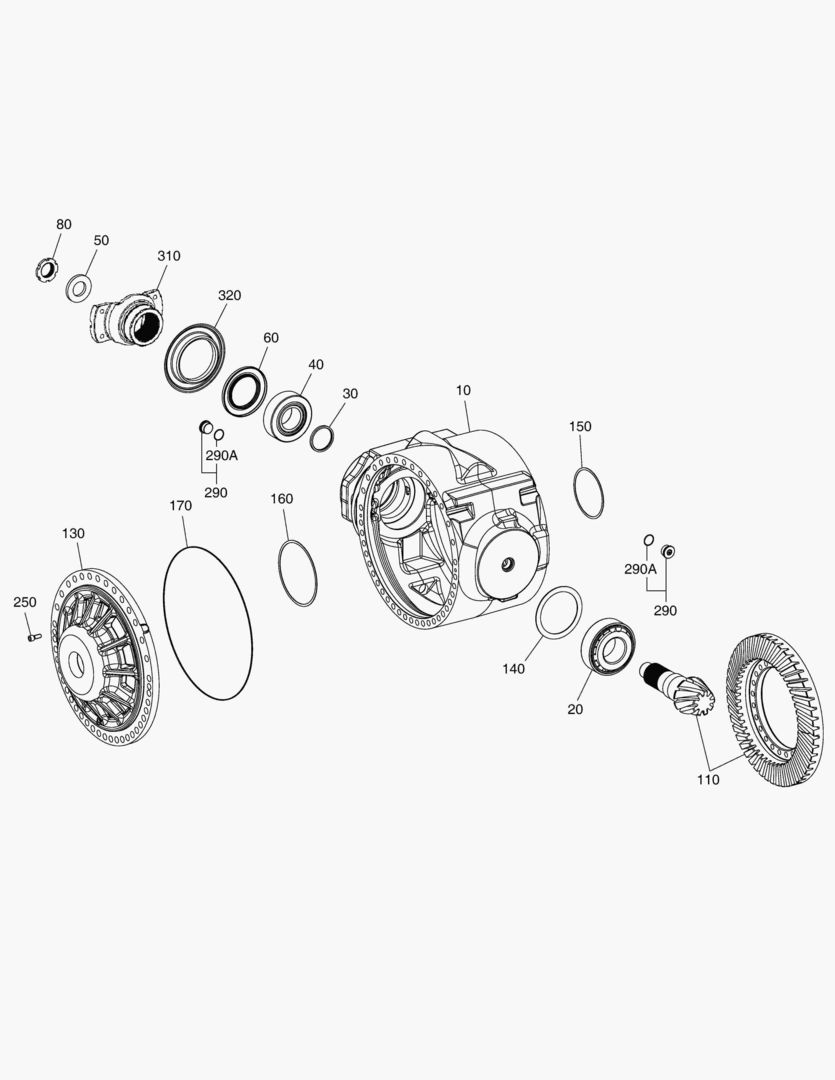 G090-16 DIFFERENTIAL CARRIER - REAR AXLE [8X0657 ~]