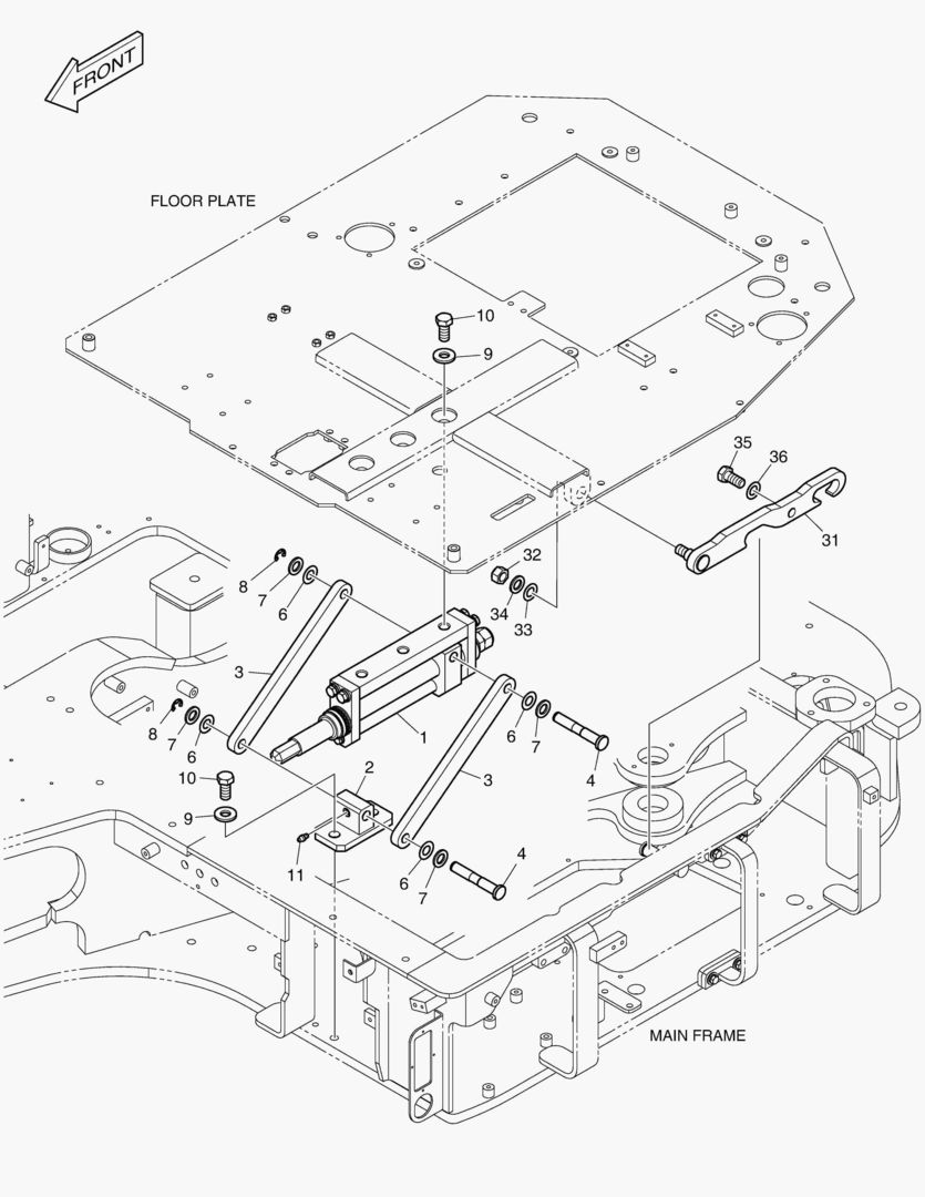 КРОНШТЕЙН НАКЛОНА - КАБИНА