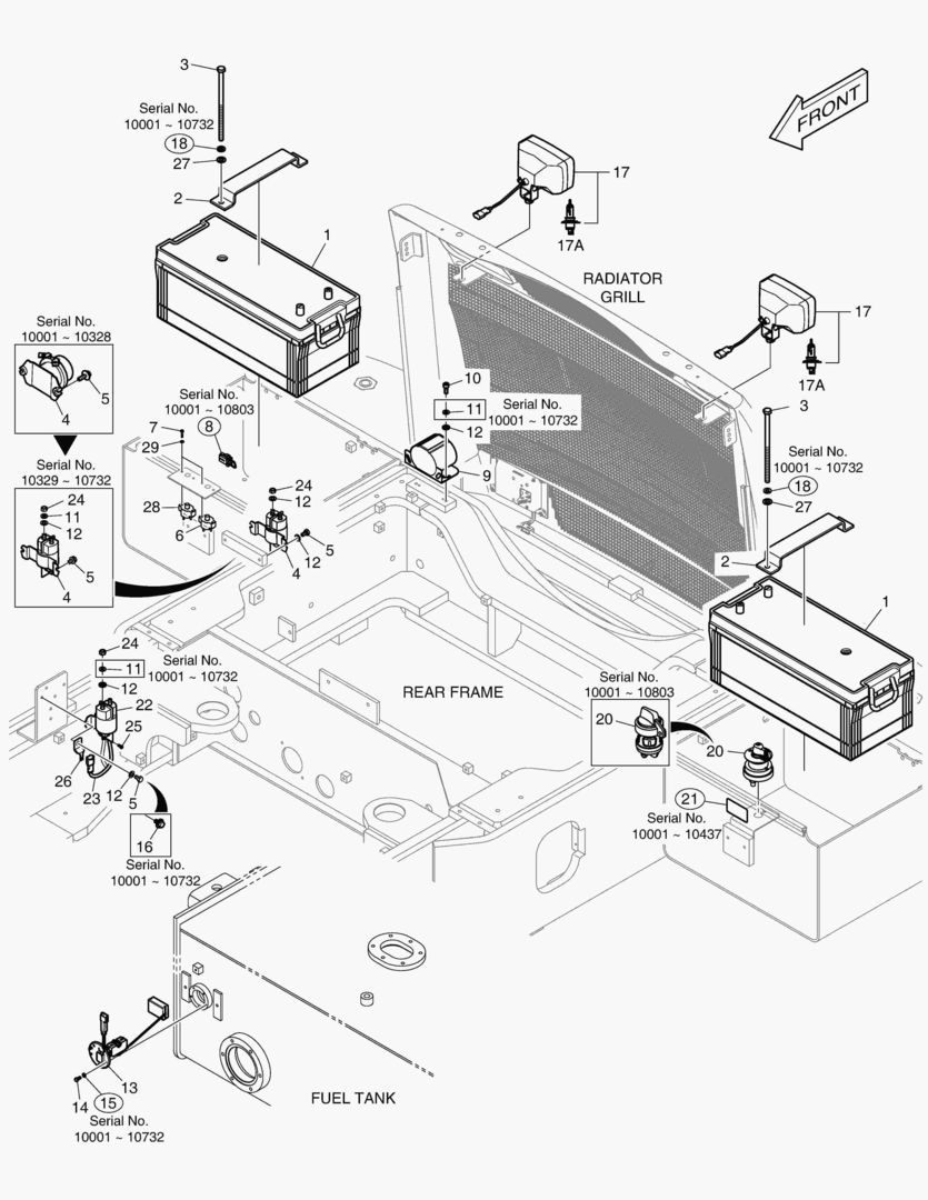 1480 ELECTRIC PARTS - BATTERY & REAR LAMP