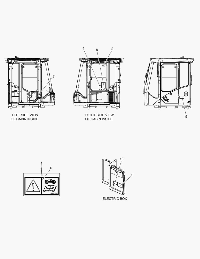 ПРЕДУПРЕЖДАЮЩАЯ ТАБЛИЧКА - КАБИНА(ЕВРОПА)