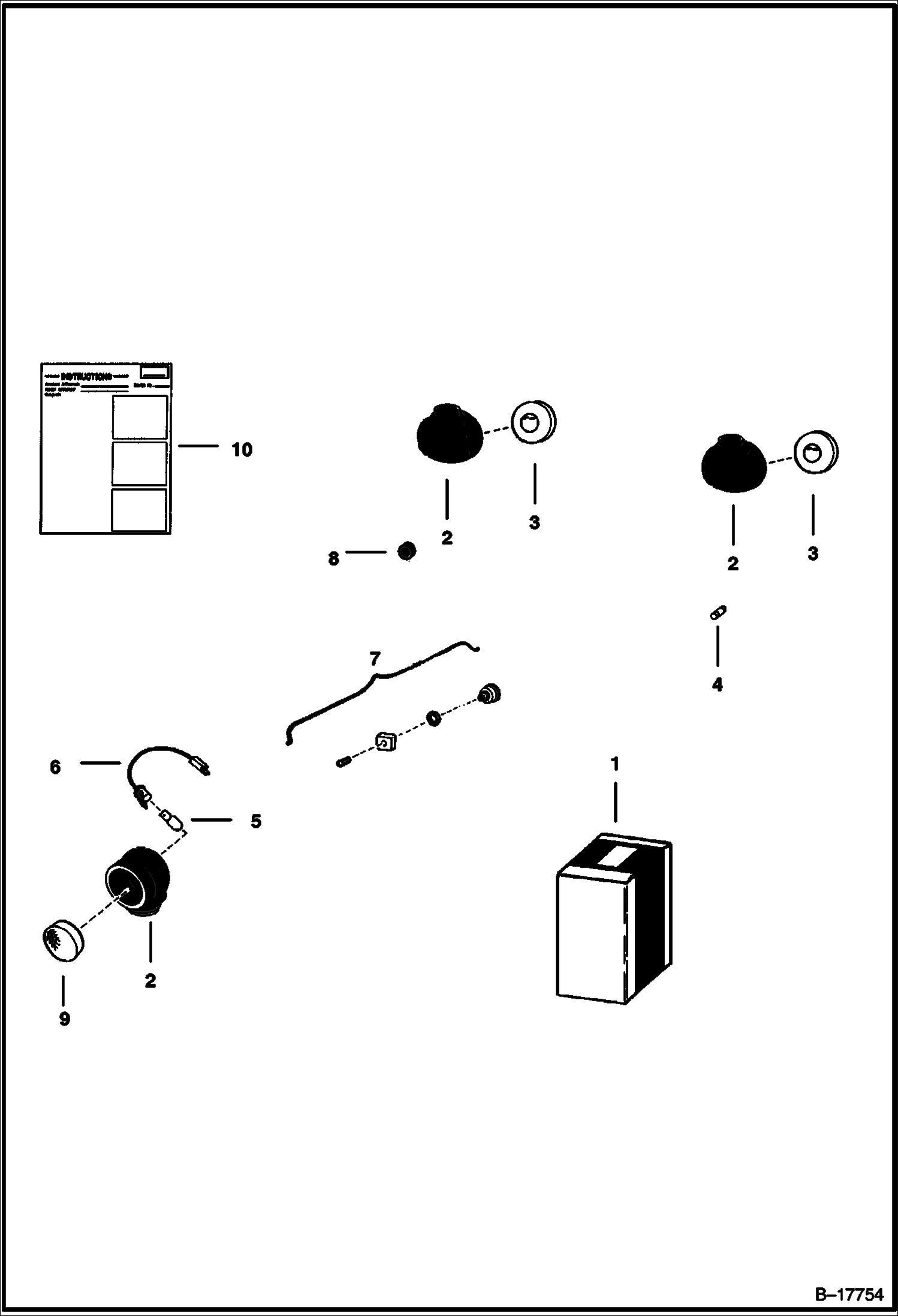 КОМПЛЕКТ ДЕТАЛЕЙ РАБОЧЕГО ОСВЕЩЕНИЯ
