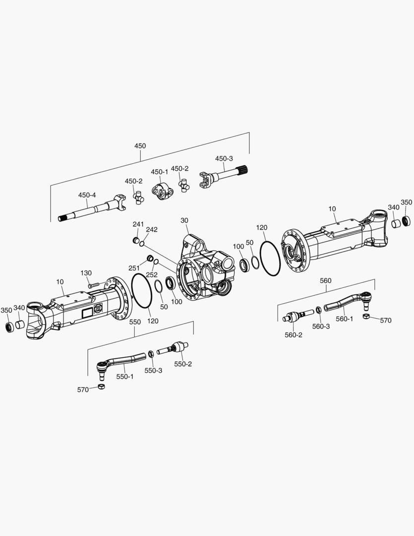 4531 AXLE CASING - FRONT AXLE [1398~]