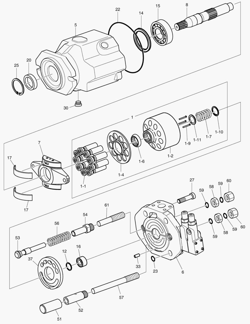 НАСОС РУЛЕВОГО УПРАВЛЕНИЯ - РОТОР В СБОРЕ