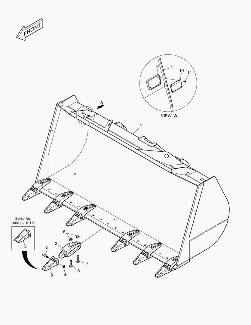 5180 BUCKET-2.7гЋҐ TOOTH