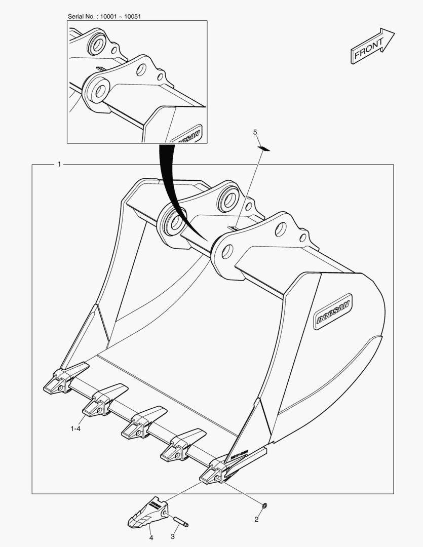 7100 BUCKET ASS`Y - 2.47mВі - H CLASS