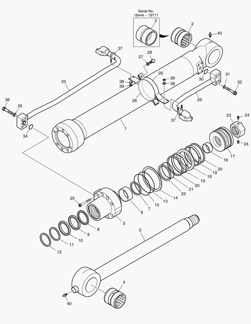 4301 BUCKET CYLINDER - ARM 6.2m [18444~]