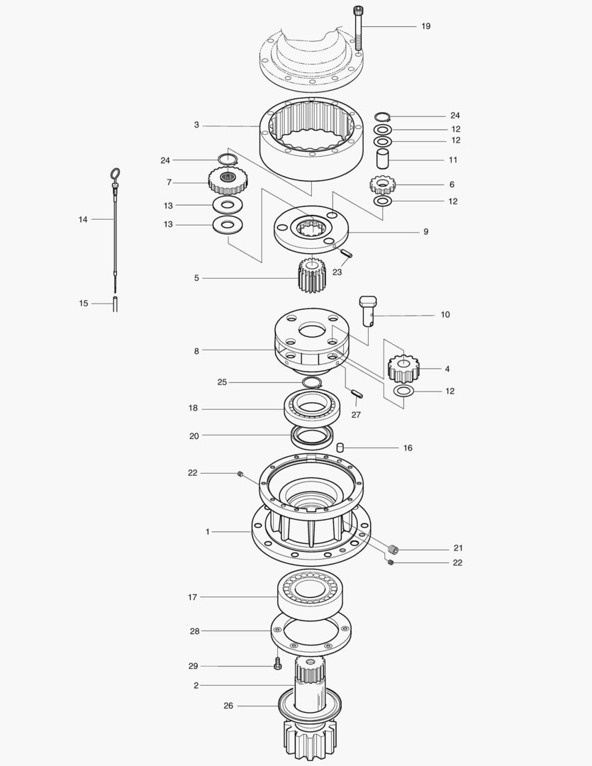 4151 SWING REDUCTION GEAR [261~]