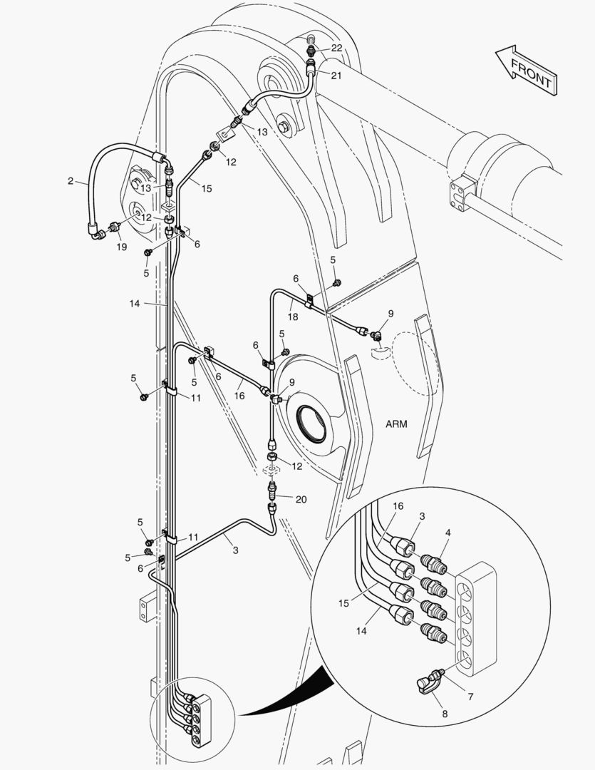 ТРУБОПРОВОД СМАЗОЧНОЙ СИСТЕМЫ - РУКОЯТЬ 2.5 м