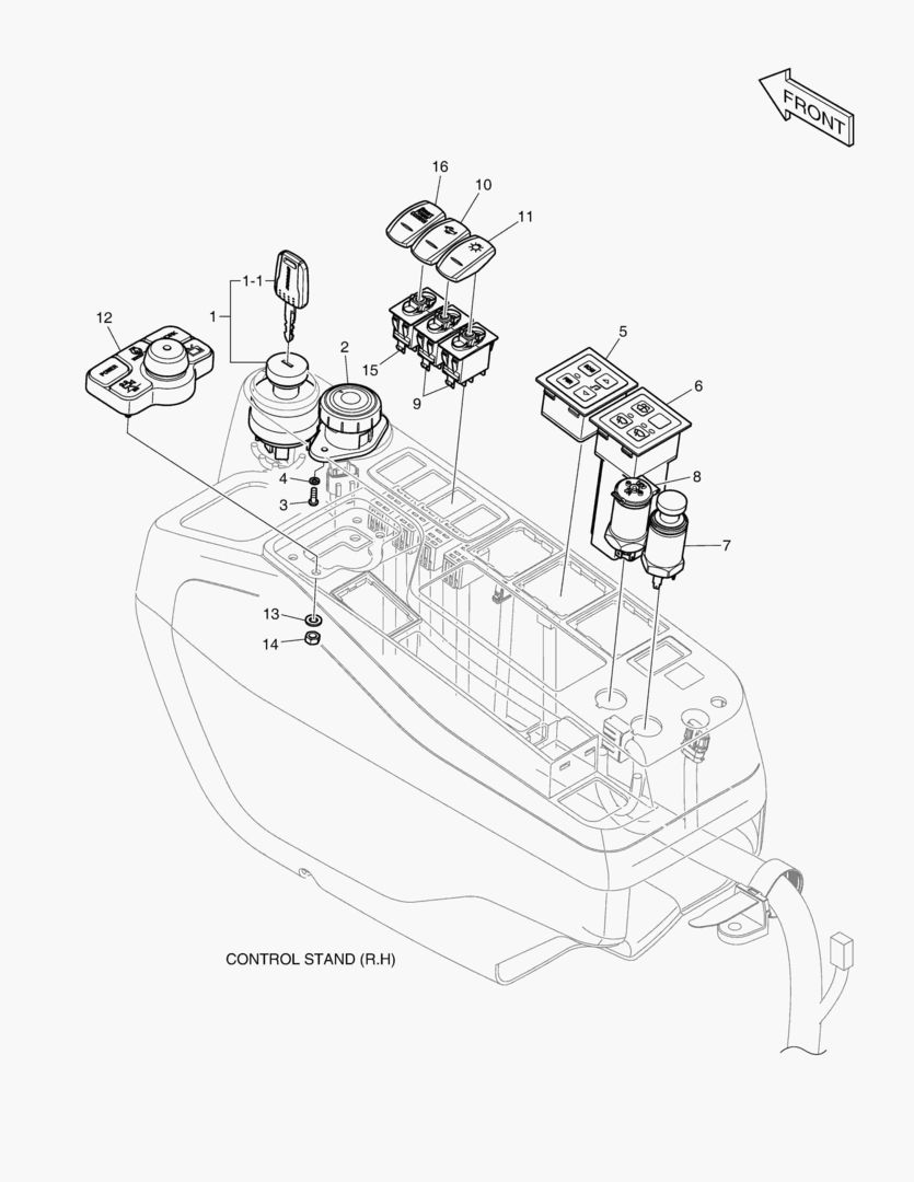 Схема ЭЛЕКТРИЧЕСКИЕ ЗАПЧАСТИ - ПУЛЬТ УПРАВЛЕНИЯ