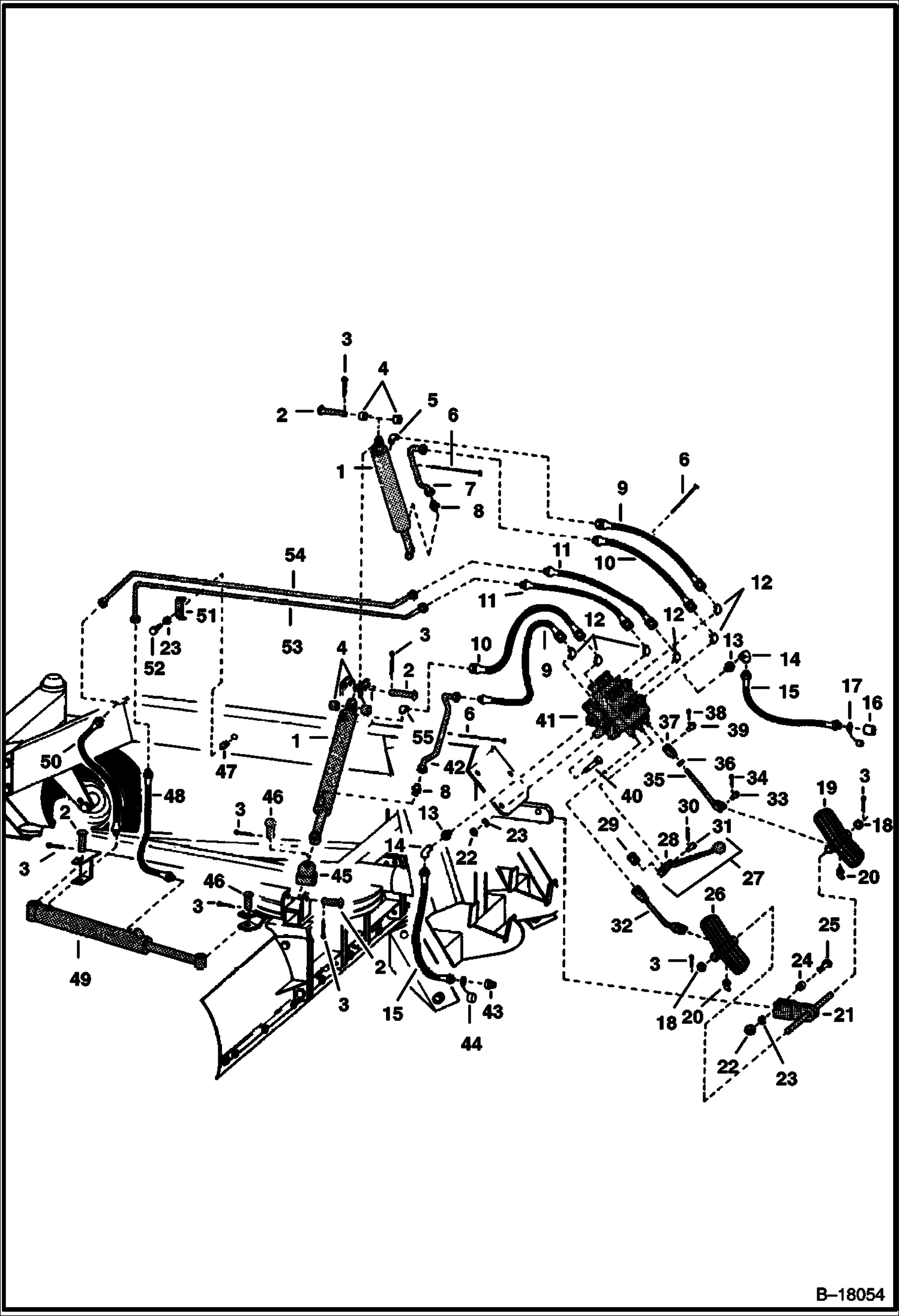ГРЕЙДЕР (СХЕМА ГИДРАВЛИЧЕСКОЙ СИСТЕМЫ)
