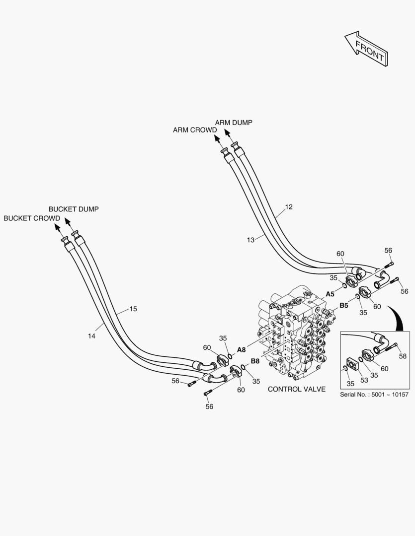 1290 MAIN PIPING(3) - ARM & BUCKET