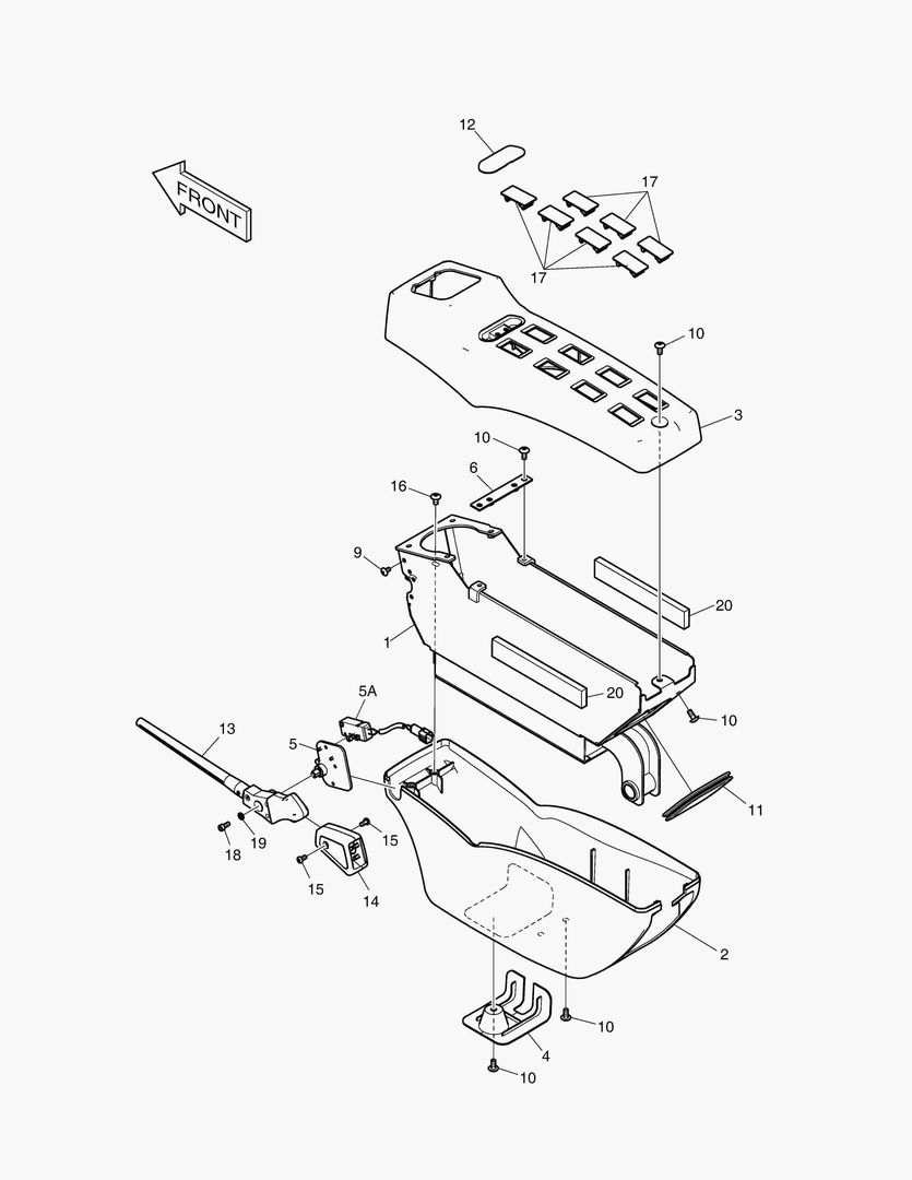 ПУЛЬТ УПРАВЛЕНИЯ - ЛЕВОСТОРОННИЙ