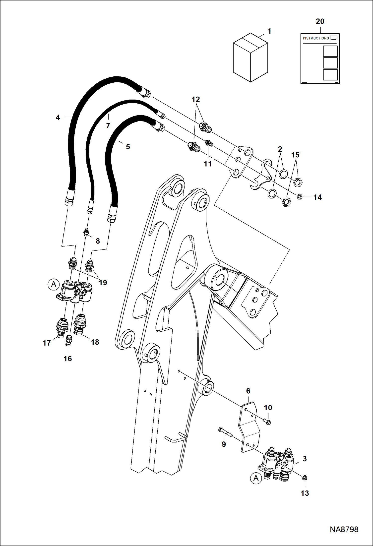 КОМПЛЕКТ КОРПУСА АВТОСЦЕПКИ (СТАНДАРТНЫЙ КРОНШТЕЙН)