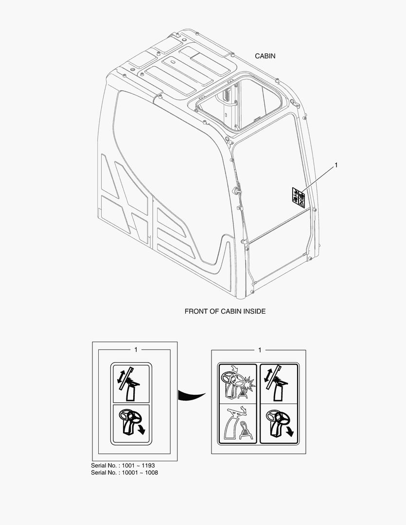 5460 DECAL - COLLISION WARNING