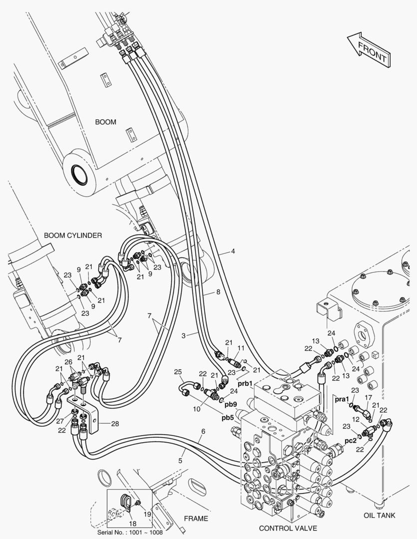 ТРУБОПРОВОД СЕРВОУПРАВЛЕНИЯ - ГИДРОЗАМОК(ШАРНИРНЫЙ)