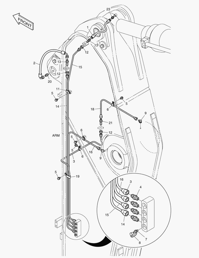 ТРУБОПРОВОД СМАЗОЧНОЙ СИСТЕМЫ - РУКОЯТЬ 2.6 м