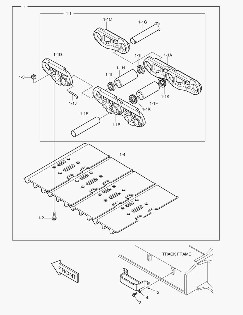 БАШМАК ГУСЕНИЦЫ В СБОРЕ-800G