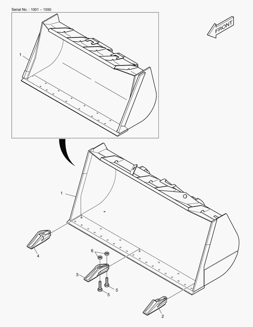 2190 BUCKET-1.9гЋҐ-TOOTH(HEAVY DUTY)