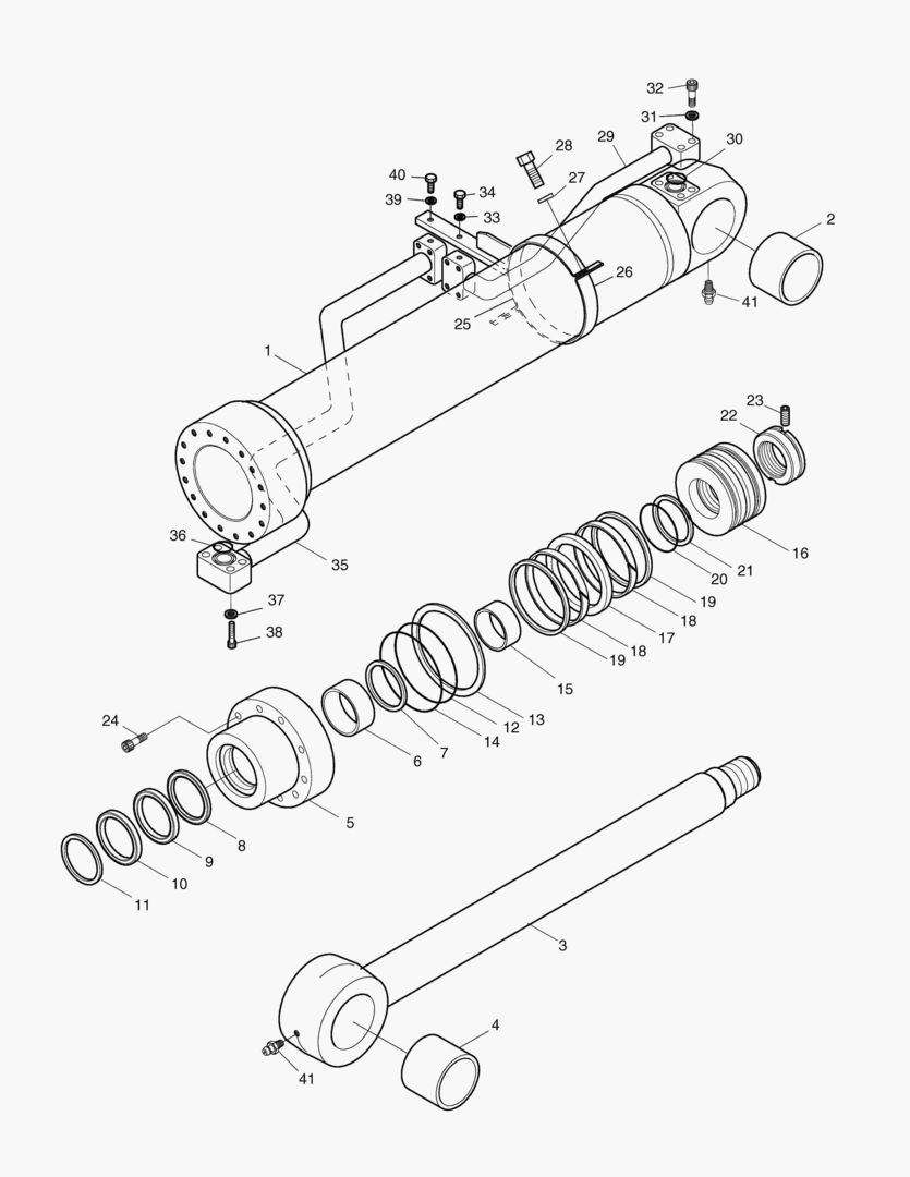 ЦИЛИНДР СТРЕЛЫ-ЛЕВОСТОРОННИЙ