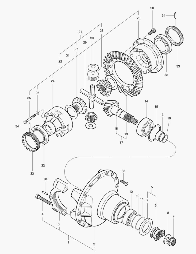 ЗАДНИИ ШЕСТЕРНИ ДИФФЕРЕНЦИАЛА-ЛОКАЛЬНЫЙ